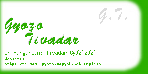 gyozo tivadar business card